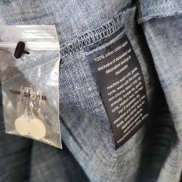 Tommy Hilfiger Blue Long Sleeve Shir sz XL - Picture 10 of 11